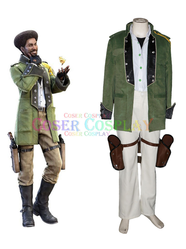 Final Fantasy Sazh Katzroy Halloween Cosplay Costume For Men 7546
